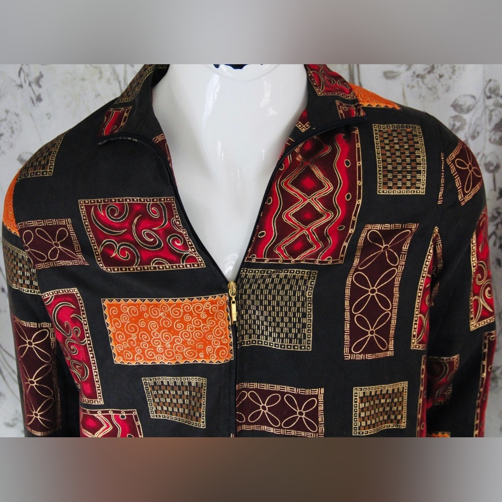 Draper’s&Damon’s Womens Bohemian Bomber Jacket- Size Petite Medium